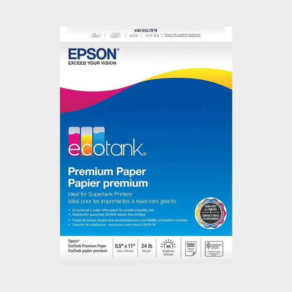 Epson - EcoTank Premium Printer 8.5" x 11" 500-Counter Paper