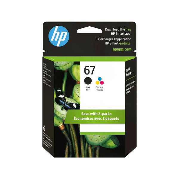 HP - 67 2-Pack Standard Capacity Ink Cartridges - Black/Tri-color