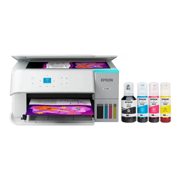 Epson - EcoTank ET-2980 Wireless All-in-One Color Supertank Inkjet Printer - White