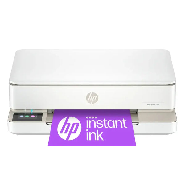 HP - Envy 6155e Wireless All-in-One Inkjet Printer with 3 Months of Instant Ink with HP+ - White
